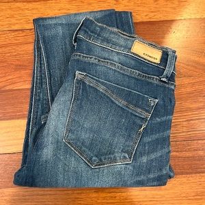 Express 8R mid rise legging skinny blue jeans